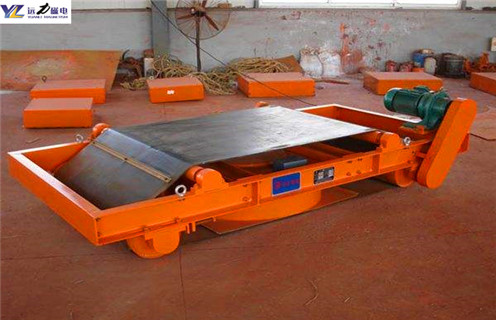 電磁自卸式除鐵器，電磁自卸式除鐵器用什么電機電流_電磁自卸式除鐵器用什么電機廠家配件_型號及工作視頻